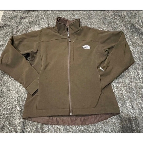 The North Face Apex Bionic Jacket Women's Size Medium Brown Softshell Full Zip - Picture 1 of 11